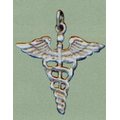 Precious Metal Caduceus Charm